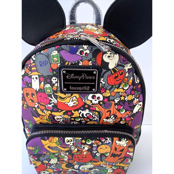 DISNEY PARKS x Loungefly 2022 Mickey Minnie Halloween Trick/Treat Backpack NWT - Picture 2 of 6